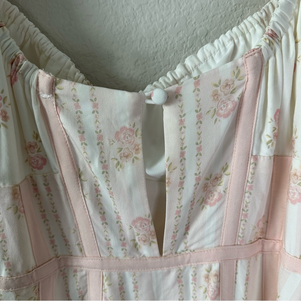 For Love & Lemons Lynne Midi Dress in White SZ S - Picture 9 of 10